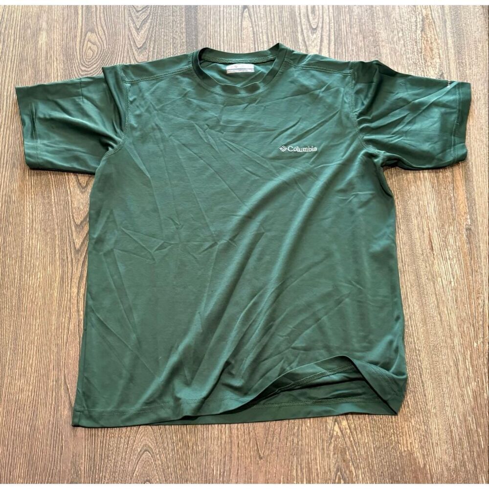 Columbia Mens Meaker Peak Omni Wick T-Shirt Crewneck Short Sleeve Green Size S